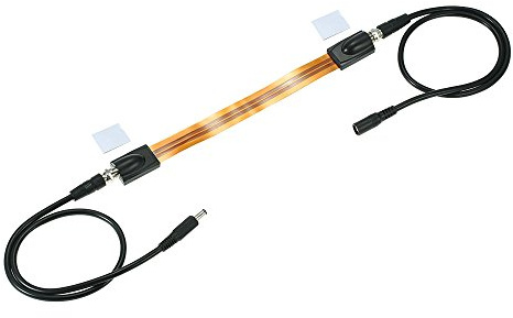 Brrnoo Câble Coaxial Plat, Câble de Fenêtre Passant à Travers un Coaxial Plat pour avec 26 Cm à Travers la Fenêtre d'extension F Femelle à Femelle d'alimentation Mince F pour Installation de