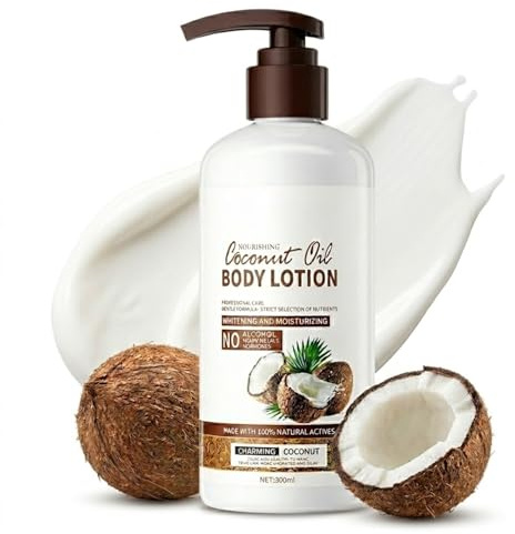Körperlotionen: Straffende Bodylotion, Bodylotion Kokos für trockene Haut | Kokos Bodylotion für trockene Haut mit Kokosöl, Squalan und Vitamin E; leichte, schnell einziehende Textur ohne Fettfilm