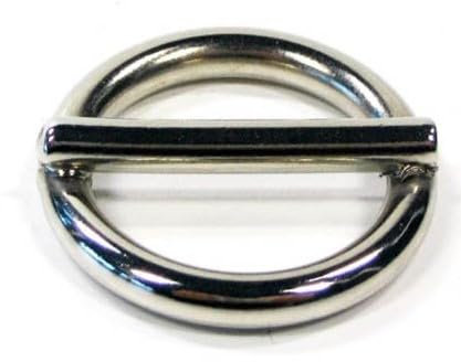10 Stück - Rundringe mit Steg 20 mm Stahl, vernickelt Stegring Stegringe