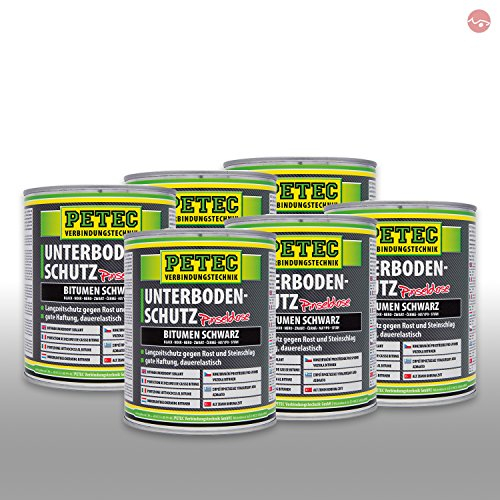 Petec_bundle 6X PETEC UNTERBODENSCHUTZ Bitumen PINSELDOSE streichbar SCHWARZ 1.000 ML 73100