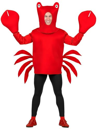 W WIDMANN MILANO Party Fashion - costume granchio, aragosta, costume animale, carnevale, costumi in maschera
