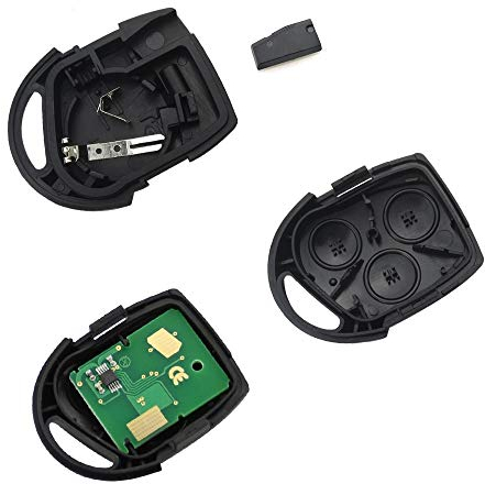 Ersatz Schlüsselgehäuse (oberer Teil) mit 3 Taste + mit Platine 433Mhz + Transponder 4D63 (80 bit) chip Chiavi Autoschlüssel Schlüssel Fernbedienung Funkschlüssel Gehäuse - INION