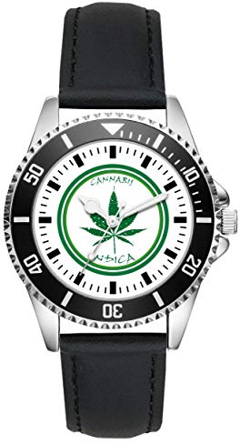 KIESENBERG Geschenk für Raucher Kiffer Canabisfreunde Uhr L-2200