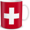 Tasse Flagge Schweiz Länder Flaggen Geschenk Schweizer Souvenir Suisse für Reiselustige Frauen Männer Arbeit Büro Weltenbummler