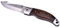 LAGUIOLE - Coltello da Caccia con Custodia in Pelle Nera - Manico in Legno Pakka - Lama 10,5 cm -