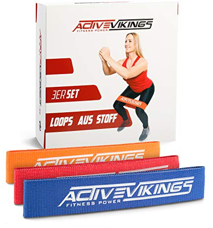 ActiveVikings® Stoff Fitnessbänder - Ideale Widerstandsbänder im 3er Set für Kraft- und Funktionstraining - Fitnessband, Trainingsband, Resistance Bands