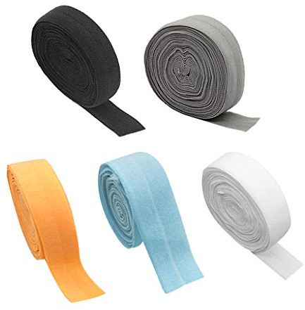 F Fityle 5x Schrägband Elastisch 10m, Elastisches Band Falzband Falzgummi, 10m Elastic Band Cord, Gummilitze Elastisches zum Nähen für Handarbeit Haushalt DIY Handwerk Clothing Sewing Braided Rope