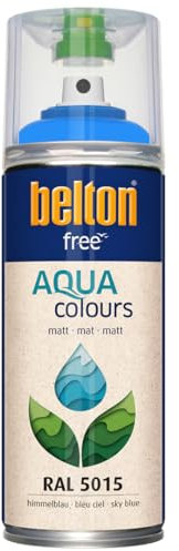 belton free Wasserlack RAL 5015 himmelblau, matt, 400 ml - Geruchsneutral