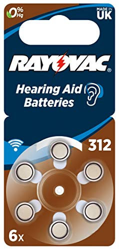 10 BL de VARTA RAYOVAC batterie acoustique 312 BL. 6 pièces.