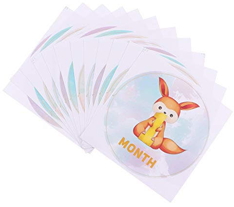 TOYANDONA Foto Sticker Meilenstein Aufkleber Neugeborenen Monats Sticker Papier Labels Für Babyalbum Erinnerungsstücke