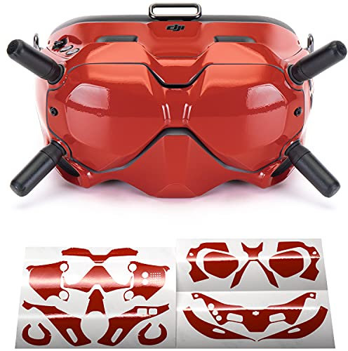 WRAPGRADE Skin Kompatibel mit DJI FPV | Goggles V2 (SUPER RED)