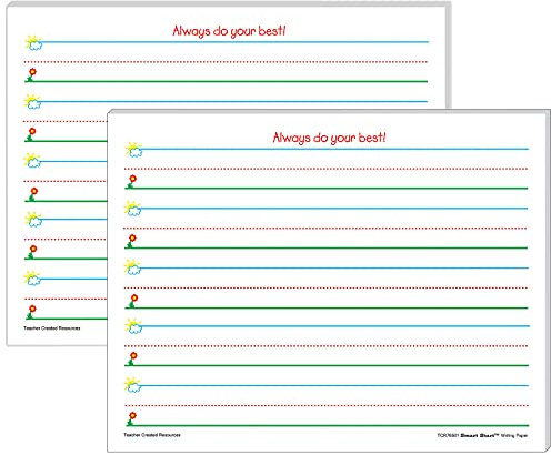 Smart Start K-1 Writing Paper: 100 Sheets Per Pack, 2 Packs
