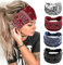 4 Stück Stirnbänder Damen Frauen Haarreifen Breite Boho Blumendruck Knot Yoga Sport Haarbänder Elastische Haarschmuck