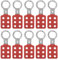 10Pcs Lockout Hasp Tagout Hasp, Lock Out Tag Out Hasp Insulation Padlock Hasp with 6 Holes Interlock, Safety Hasp Lock Hasp for Padlocks, Lock Out Devices, 1 Inside Jaw Diameter