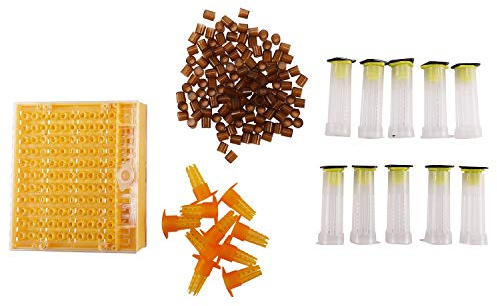 Wlauqueta Biodling set med 120 koppar celler biodlingssystem komplett biodlingsassistent för biodling