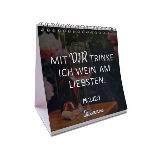 Tischkalender lustige Wein Kalender Sprüche, Geschenk für Wein Liebhaber von WeinLIEBLING® 2025