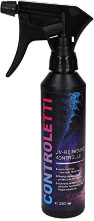 Controletti UV Reinigungskontrolle - Schwarzlicht Hygienetest zur Hygienekontrolle von Flächen (Solo)