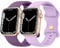 Confezione da 2 cinturini compatibili con Apple Watch da 45 mm, 44 mm, 42 mm, 49 mm, in silicone, compatibile con Apple Watch Ultra, iWatch serie 8, 7, 6, SE, 5, 4, 3, 2, 1 (viola+lavanda, 42/44/45/49