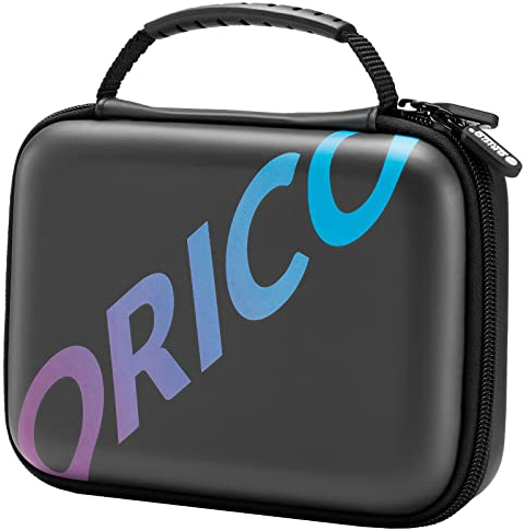 Festplattentasche 3,5 Zoll, ORICO Wasserdichtes, Stoßfestes Tasche für 3,5/2,5 Externe Festplatten, Tragbares HDD SSD Case mit Innengröße 18,8 x 12,8 cm(Schwarz)