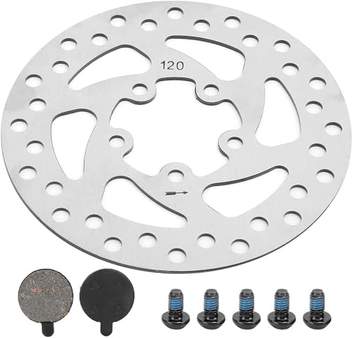 Ezweiji Bremsscheibe 120mm,3 teiliges Scooter Zubehörset gute hitzebeständige Bremsleistung, semimetallisches Q pad Zubehör für Xiaomi M365 Elektroroller Xiaomi M365 PRO/PRO 2