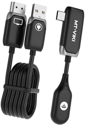 MT-VIKI USB C und HDMI Wireless Transmitter Receiver HDMI Drahtloser Sender und Empfänger 50M 1080P für Laptop, PC auf Monitor Projektor HDTV Plug&Play