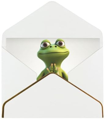 AoRom Bedruckte Grußkarten mit Froschmotiv, 11,4 x 15,2 cm, blanko, mit Umschlägen, für alle Anlässe, Geburtstag, Glückwünsche, Hochzeit
