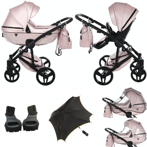 Neuheit! Original Junama Diamond S Class V3 Modulare Systeme Kombikinderwagen 2in1 + Original Adapter Exclusive Prams (02 pink)