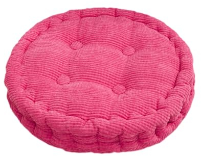 DOTBUY-SHOP Sitzkissen Jacquard, Sitzkissen Outdoor und Indoor, Widerstandsfähige & Robuste Stuhlkissen Kinder Komfortabel Sitzpolster für Outdoor Garten Büro (40x40cm (Round),Rose Rot)