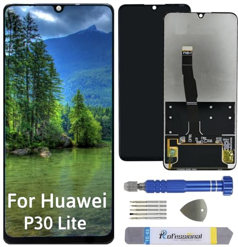 Int'x Display für Huawei P30 Lite MAR-L21 MAR-LX1A LCD Bildschirm Ersatz Touchscreen mit Werkzeug Schwarz Hohe Qualität