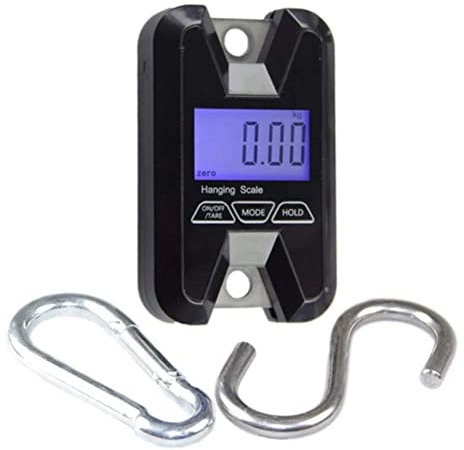 Samnuerly Scala a Gancio Digitale Tascabile Portatile Gru Sospesa per Carichi Pesanti Bilancia Intelligente Peso Elettronico Spedizione Pacchi Pesca Caccia Bagagli Postali (Size : 100kg/0.05kg)