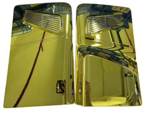 BeisDirect Faceplate Console Cover for PS5 Slim, Anti-Scratch Dustproof Protective Plates for Playstation 5 Slim Accessories, Premium ABS Replacement Side Shell for PS5 Slim Console (Gold)