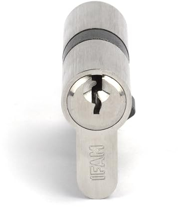 IFAM Start STS3030N Zylinderschloss mit Nickel-Finish, 30 x 30 mm, inklusive 3 Schlüsseln aus vernickeltem Stahl, europäisches Profil, Türschloss innen und außen