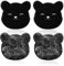 4 pastillas para eliminar el pelo de la lavadora, de algodón pegajoso, reutilizables, color negro