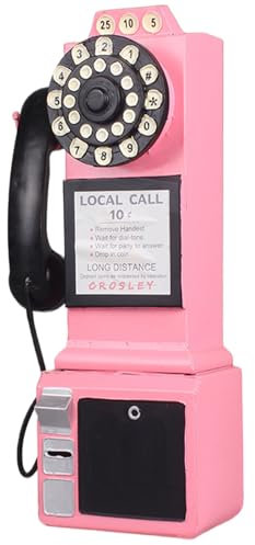 NASSMOSSE Modèle de téléphone Vintage, décoration Murale rétro, Cadran Mignon, Ornement de téléphone Fixe pour Bar, café, Magasin de vêtements