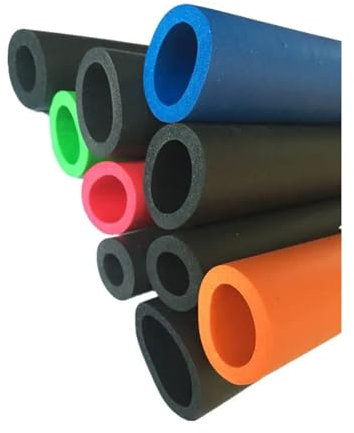 MZPOZB Schaumstoff-Rohrisolierung 1 Meter buntes, flammhemmendes, glattes Schwammrohr, Gummischaumrohr, Schwammhülse, Fitness, mechanische Ausrüstung, Lenker Schaumstoffschlauch(Black ID16xthick5mm)