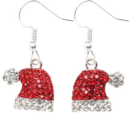 Ohrringe Weihnachten, Weihnachtsohrringe Damen Weihnachtshutform Christmas Earrings Niedlich Weihnachtsschmuck Weihnachts Ohrringe, für Damen Mädchen Weihnachts Neujahrs Styling Accessoires