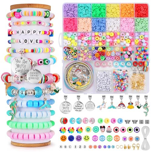 Petiyark Perlen für Armbänder 12 Farbe, Set mit 2953 Stück, 3mm Armbänder Selber Machen, Wasserfest und Nicht Leicht zu Verblassen, für Halsketten, Handyketten, Schlüsselanhänger, Ringe und mehr