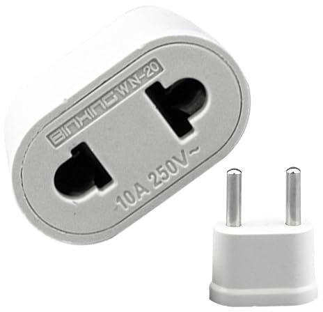 Adaptateur de prise US UE, convertisseur de prise US Europe,Adaptateur multifonctionnel américain européen - Chargeur mural adaptateur de voyage mondial, prise internationale portable pour ordinateurs