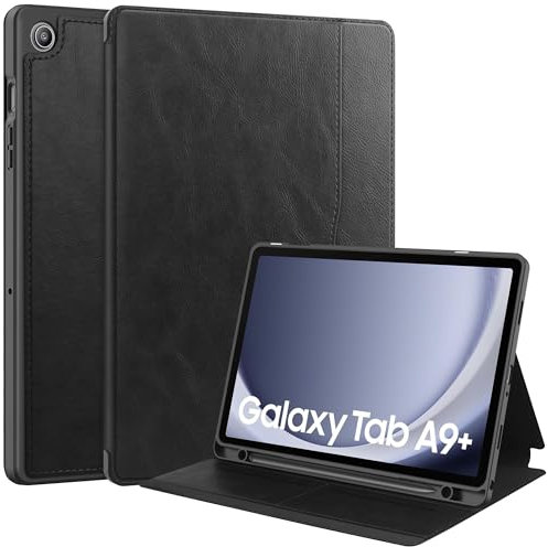 Custodia per Samsung Galaxy Tab A9+/A9 Plus 11 pollici 2023 SM-X210/X216/X218, custodia in pelle, visualizzazione multi-angolo intelligente con supporto posteriore con tasca auto wake/sleep sottile