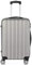 LEADZM Koffer Trolley Reisekoffer mit 4 Rollen und Zahlenschloss, Handgepäck, ABS Koffer Organizer, Teleskopgriff(M-L-XL-Set) (Silbergrau, XL)