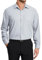 HISDERN Men's Long Sleeve Grey Shirt Business Bamboo Fiber Dress Shirt Regular Fit Non Iron Shirt with Pocket,M