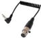 YANBORONSN 90 Degree Gold Plated 3.5mm to mini XLR 3Pin Female Coiled Cable, 1/8 inch Jack TRS Stereo Male to XLR 4Pin Audio Cable for Microphones, Mobile Phones, MP3 Players, Tablets (4 Pin)