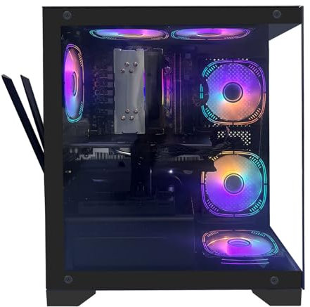 suevery Gaming PC Desktop Rechner - RTX 4060 8GB + Intel i5-13400F (10 Kerne/16 Threads, bis 4,6 GHz) | 32GB DDR4, 1TB NVMe SSD | Win 11 | WLAN & Bluetooth | Perfekt für Gaming & Multitasking