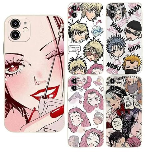 BANJL Nana Osaki iPhone 16 Case, Smartphone Case, iPhone Case, Nana Komatsu, Clever, TPU Silica Gel, Thin, Lightweight, Anti-Fingerprint, Full Protection, Easy to Put on and Take Off iPhone Protective