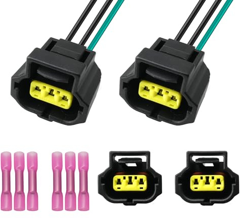XINSAUTO 2 Pcs Alternator Plug Wiring Harness Pigtail Compatible with Ford Lincoln Mercury Alternator Brake Fluid Level Sensor Repalce WPT118 1U2Z-14S411-TA S821 Replaces 645-136 1U2Z-14S411-TA