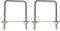 duoyif U-Schrauben Vierkant M8 80mmx120mm U-Bolzen Quadratische, Innerer Durchmesser 80mm, U-Bügel Bügelbolzen Edelstahl Mit Mutter Rahmenplatte, U Bügelschraube FüR Rohr Befestigung (M8-80x120mm)