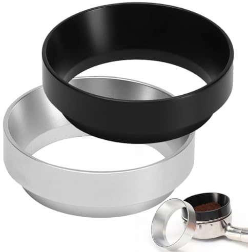 JAWUZ 2 Stück Kaffee Dosierring 51 Mm,Magnetisch Dosiertrichter,Aluminium Espresso Trichter,Kaffeedosierring Für Fülltrichter,Brühschüssel,Siebträger Zubehör,Kaffeepulver Exakten Abfüllen