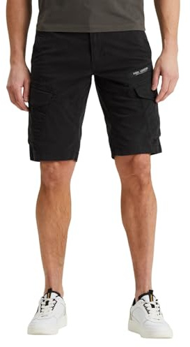 PME Legend Herren Short NORDROP Cargo Shorts Stretch Twill - Regular Fit W29-W40, Größe:W 34, Farbe:999 Black