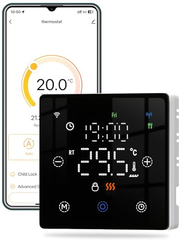 MOES Smart Thermostat für Kessel,Batteriebetrieben,WLAN Raumthermostat Programmierbares Kompatibel Alexa Echo/Google Home,Smart Life/Tuya App