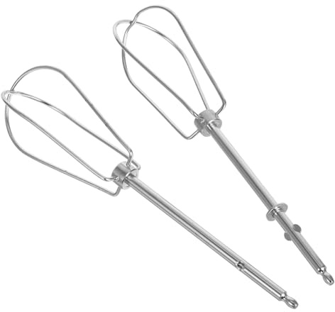 OKUMEYR Rührstäbe für Handmixer aus Edelstahl 2 Stück Leicht zu Reinigen und Effizientes Mischen für Backen und Kochen
